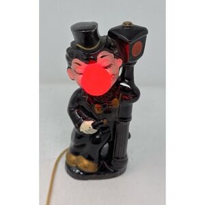 Vintage 1950's Red Nose Hobo Drunk Leaning On Lamp Post Bar Lamp